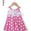 Latest summer girls frocks designs pink sleeveless polka dot dress                        
                                                                                Supplier's Choice