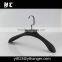 CY-646 High-end Black Plastic Hanger Cloth Hanger Plastic Rubber Hanger With Clip Supplier's Choice