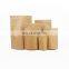 Custom Printed Eco Friendly Food Grade Biodegradable Heat Seal Empty Stand Up Zip Lock Kraft Paper Zipper Tea Packaging Bag