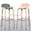High Kitchen Counter Chair Modern Plastic Wooden Bar Stool New Nordic Cheap Rustic Classic Color Furniture Restaurant Antique