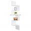 DIY white color bathroom floating corner shelf durable MDF laminate wall shelves 7.75