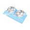 2 in 1 ceramic portable metal plastic eco friendly gold foldable dog raised heavy duty cute pet supplies bowl
