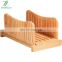 Foldable bamboo Bread Slicer Cutting Guide with Knife Bamboo Bread Cutter for Homemade Bread Loaf Cakes Bagels
