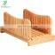 Foldable bamboo Bread Slicer Cutting Guide with Knife Bamboo Bread Cutter for Homemade Bread Loaf Cakes Bagels