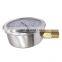 High quality factory direct supply 2 inch 50 mm SS 304 case oil filled connected with test hose pressure gauge