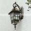 outdoor Wall Lamp Luxury style outdoor garden brass metal main gate wall light with glass