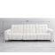 Modern Minimalist Caterpillar Beige White Fabric Multifunctional Sofa Size Apartment Living Room Three-Seat Sofa