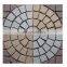 Grey granite cobble stone paver mats