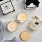 Wholesale Candle Fragrance Glass Candle Cup Cire De Soja Frosted Glass Candle Jar With Lid Bamboo For Wedding Souvenir