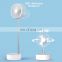 Xiaomi Qualitell Portable Retractable USB Charging Fan Mist Fan With Night Light And Shake Head Foldable Desktop Fan Humidifier