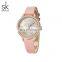 SHENGKE Elegant Woman Watches K0146L Romantic Girls Watch Wrist Shining Diamond Bezel Handwatch