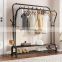 Industrial Style Furniture Metal Frame Coat Rack With Shoe Stand