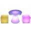changing color light plastic bar stool cube led chair lighting coffee shop led chair cube