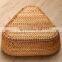 Hot SAle Rattan Woven Triangle Tray Set Of 3, Handcrafted Fruit Bread Nuts Candies Storage Box Basket