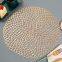 Fancy Modern Round Flower Pattern Non Slip Heat Resistant PVC Table Pads Bowl Hollow Place Mats