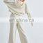 OEM & ODM Ladies Jogging Sweatsuit Waffle Wide Leg Pants Two Piece Sets Workout Training Women Sports Tracksuit Gym Fitness Set