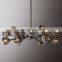 Boule De Cristal Clear Glass Round Cluster Crystal Ball Modern Chandelier Luxury Stair Luxury Hanging Gold Ceiling Light