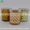 OEM laser enraving decotative silver gold votive glass candle jars with metals glass candle holders for candle making                        
                                                Quality Choice