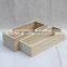 2016 China supply high quaility big size paulownia wooden food or small thing storage box without lid of 2 set