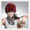 2015 New Russian Style Knitted Floral Rabbit Fur Hat