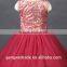 Red Sequins 2-7 Years Old Baby Girls Dress Sequin Red Gown Kids Christmas Dress For Party