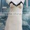 Simple Style Low Black Lace Necktie Nighty Dress/shapewear