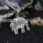 High quality casting pendant stainless steel silver elephant pendant wholesale