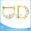 Gold plated septum clickers indian nose ring nose piercing jewelry