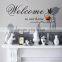 Welcome to our home Quote Removable Vinyl Decal Decals Wall Sticker Stickers Home Decor DIY Butterfly