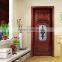 Exotic arch Oak wood glass bedroom door