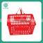 Best selling plastic carry/hand held retail shopping baskets with moderate price