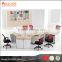 High quality!Mordern office furniture 120 degree wooden 3-seaters workstation