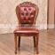 Dining room furniture rubber wood chair genuine leather dining chair