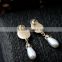 New design fashionable elegant hanging pearl earrings/