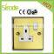Mechanism life time 40000 time metal panel13A british wall switch and socket
