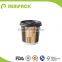 Logo printed disposable 4oz paper coffee cups with plastic lid