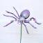 Pearl Powder 6 inch Plastic Spider Model Garden Sticks, Halloween Animal Decoration