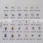 Factory Popular Gold & Silver 3D Lovely Animal Mental Slice Nail Art Decoration Fashion Japanese Nail Art Jewelry Supplies