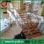 Stainless steel wooden stairs