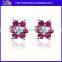 Best Seller ! Wholesale Fashion .925 Sterling Silver Red Real Ruby Earrings