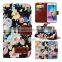 Luxury flower cloth PU Leather Flip Credit Card Wallet Stand Case Skin For Samsung Galaxy S6