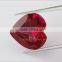 artificial gems wholesale synthetic loose heart shaped ruby gem stone