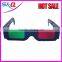 Red blue cyan Plastic 3d glasses