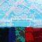 Latest hot nylon spandex various colorful lace fabric for wedding dress