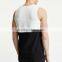 Classic design black and white color stretch mesh tank tops men