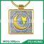 Best selling Europe religious metal square printable promotional keychain