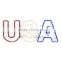 USA Letter incadescent Rope Light Red White Blue LED Motif Rope Light USA Letter Decoration Small