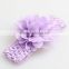 Fashion perfect stylish custom knit headband crochet kids flower hair band