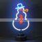 snowman christmas neon sculpture neon light