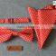 Latest design polka dot bow tie pocket squares set with matching gift box